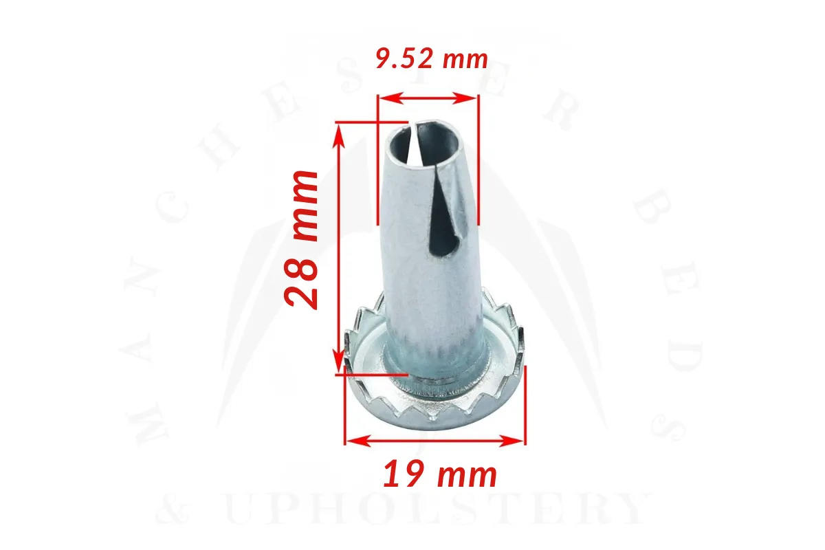 Furniture Insert Socket for Castor Wheels & Legs – Divan Bed, Sofa & Chair Fittings